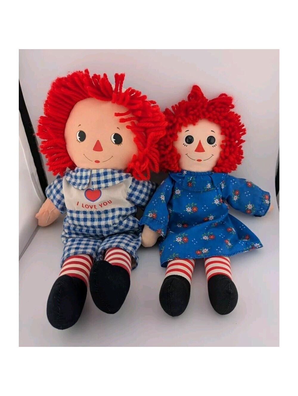 Vintage Raggedy Ann And Andy Dolls Cloth Doll Soft Ragdolls